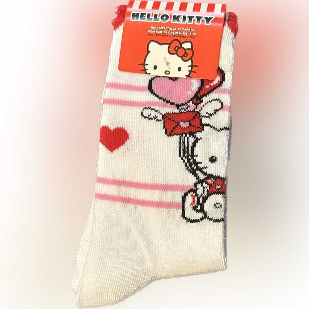 Hello Kitty Valentine Socks CVS Size 4-10